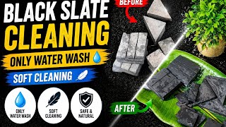 Black Slate Cleaning Magic 😱 | Only Water Wash & Soft Cleaning! screenshot 1