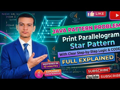 Print Parallelogram Star Pattern Problem in Java | Full Explained | 