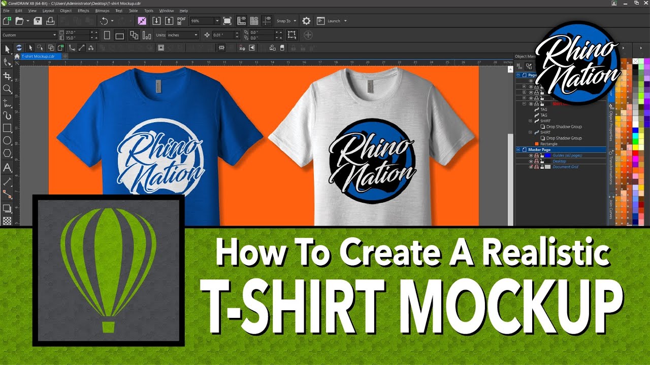 How To Create A T  Shirt  Mockup  in CorelDraw  YouTube