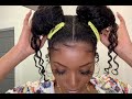 2 cute hairstyles using african pride moisture miracle aloe  coconut water curl defining gel