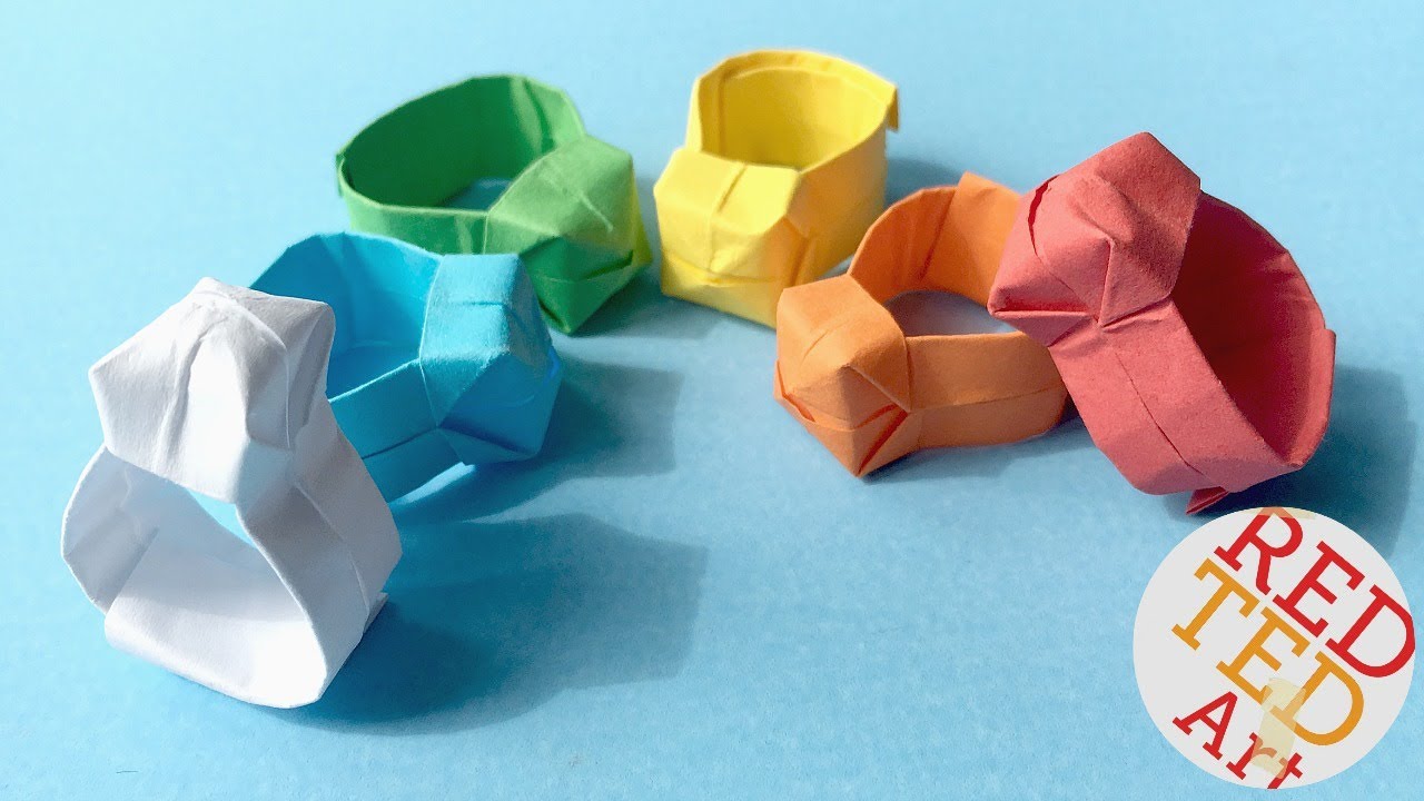 How To Make A Beautiful Easy Color Paper Ring | Paper Folding Ring By Mimu  Craft Ideas | Paper ring, Beautiful easy, Paper folding