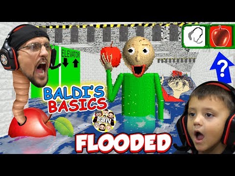 BALDI LOVES APPLES! Flooded & Foggy School Hallways! (FGTEEV 🍎 BALDI's BASICS FULL GAME!)