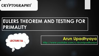 LECTURE 6: EULERS THEOREM and TESTING FOR PRIMALITY EULERSTHEOREM PRIMALITY MILLERRABIN