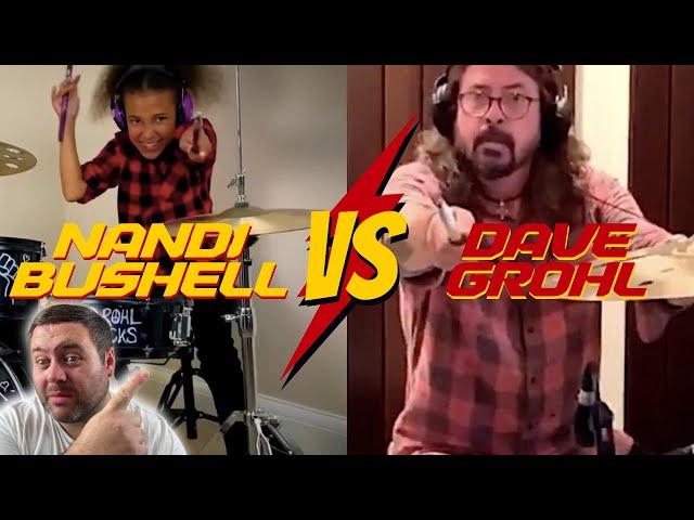 Drummer reacts to Dave Grohl VS Nandi Bushell EPIC Drum Battle