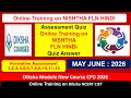 OnlineTraining on NISHTHA FLN HINDI diksha online new course cietncert quiz answer key JUNE 2026