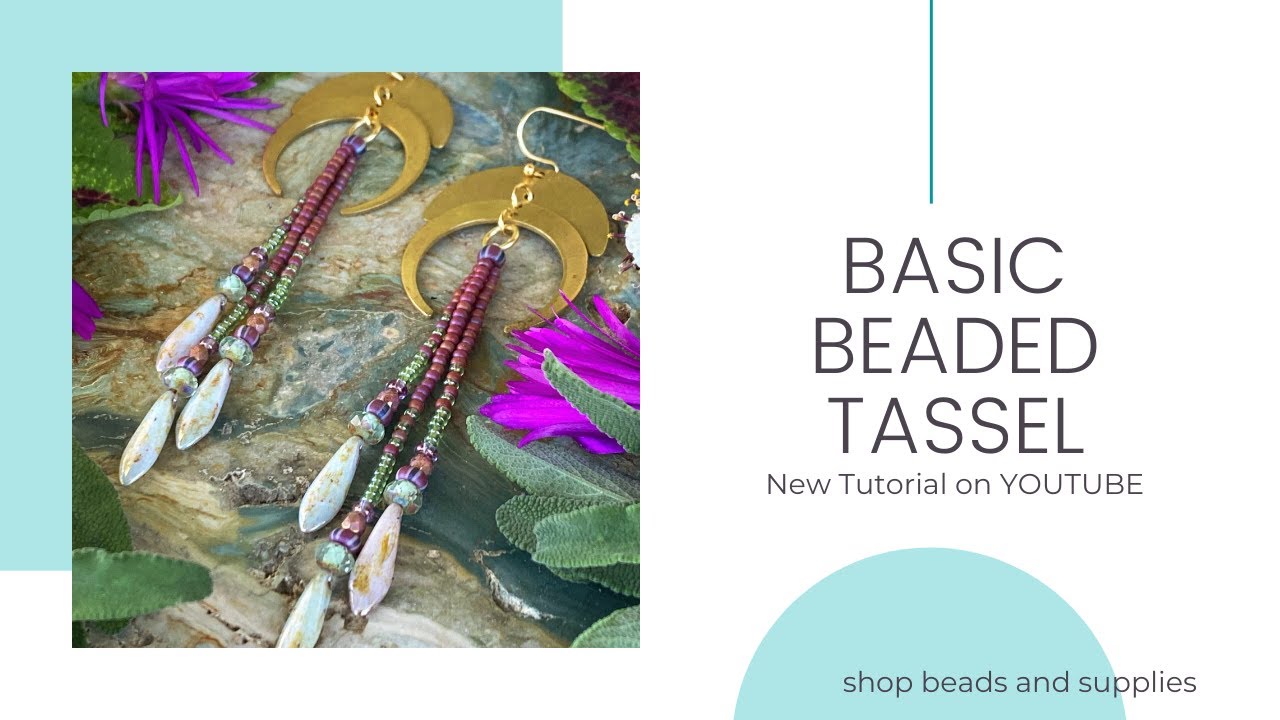 Jewelry Tutorial, Basic Beaded Tassel Earring, DIY Fringe Earrings