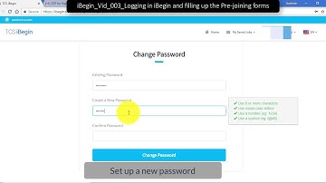 TCS iBegin Prejoining Module Help Video