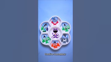 Alphablock || Guess the final color of CATNAP #alphablocks #shorts #catnap #colormixing