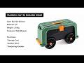 VERTAK Multi-function Rolling Garden Cart Plastic Gardening Bench Kneeler Stool with Seat TG0007015