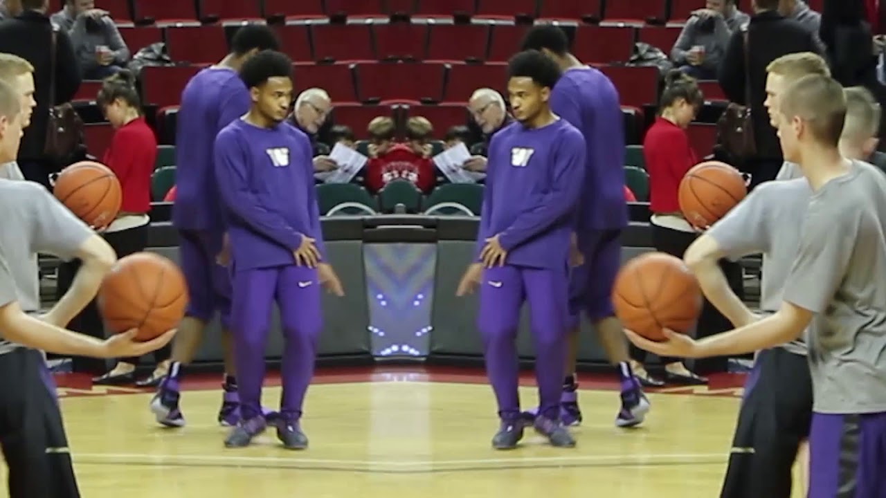 UW Mens Basketball warm-up
