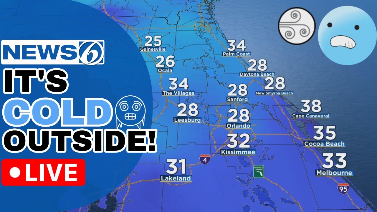 🔴NEWS 6 WEATHER LIVE AT 9:30 | Record-Setting Cold Temps Linger Before ...