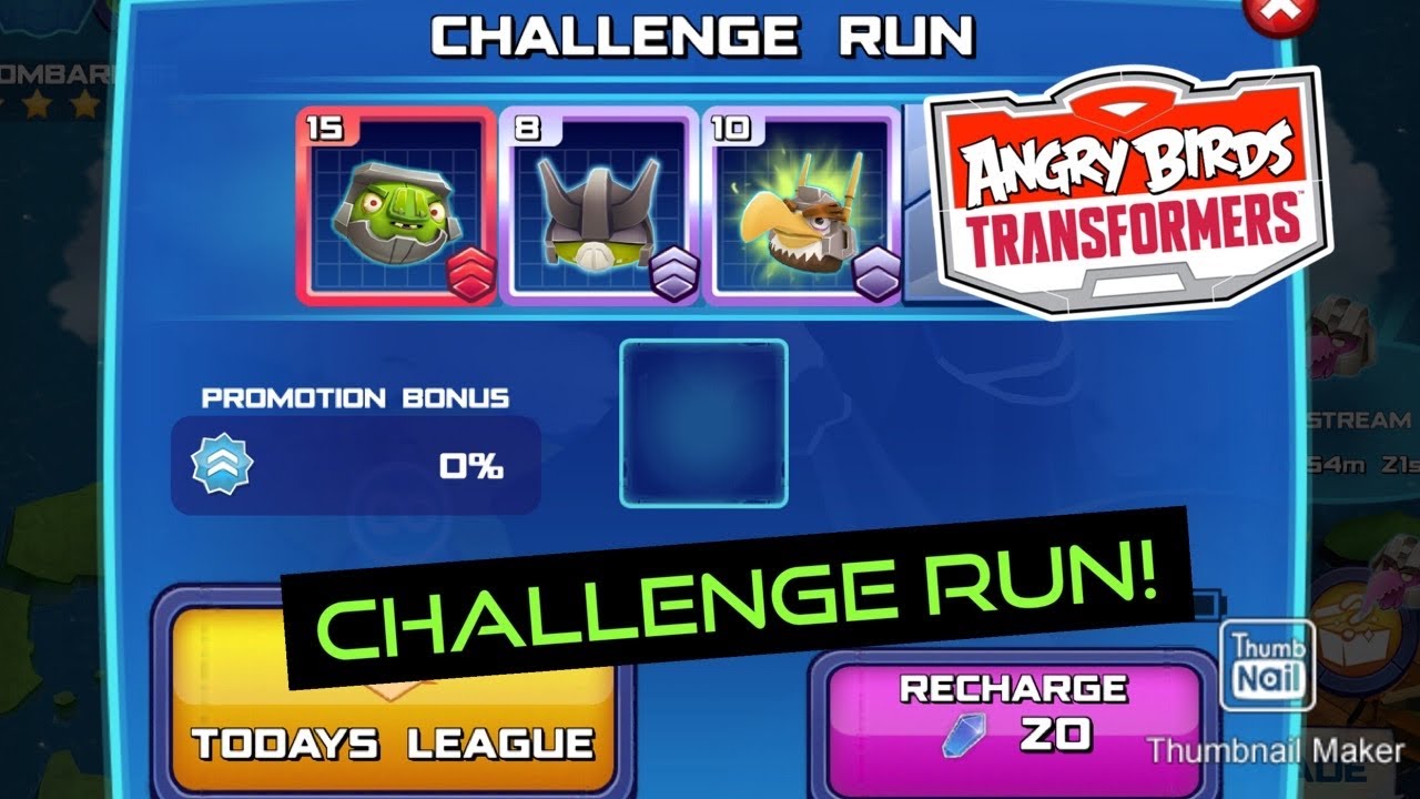 Angry Birds Transformers:Challenge Run!