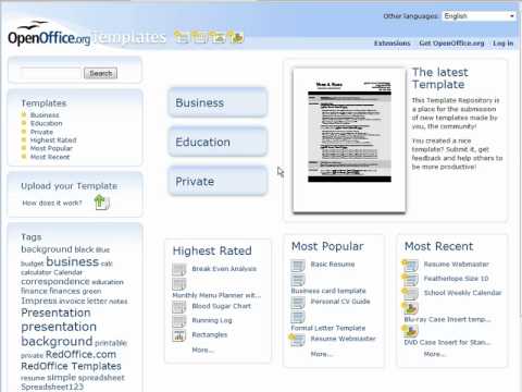 How To Use Openoffice Free Templates To Enhance Your Projects Youtube