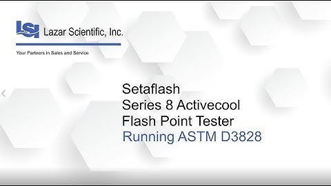 Setaflash Series 8 Activecool Running Test Method ASTM D3828
