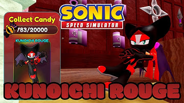 The best way to earn candies to unlock Kunoichi Rouge FAST! (Sonic Speed Simulator)
