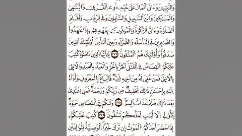 الثمن الخامس (5) - الحزب الثالث - سورة البقرة - رواية ورش عن نافع - القارئ ياسين الجزائري