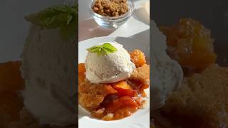 making crispy gooey peach cobbler 🍑 #baking #food #peach #cooking #recipe #tutorial #dessert