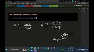 5.3.f Half-angle identities: Problem type 1: Radians