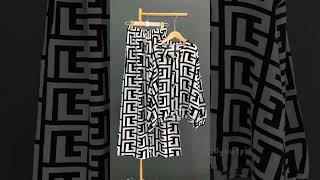 Set Baju Kemeja Celana Panjang Kallyoutfit Hijab Friendly Kulot Tribal Batik Abstrak