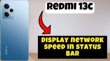 Display network speed in status bar Redmi 13c || How to set network speed in status bar