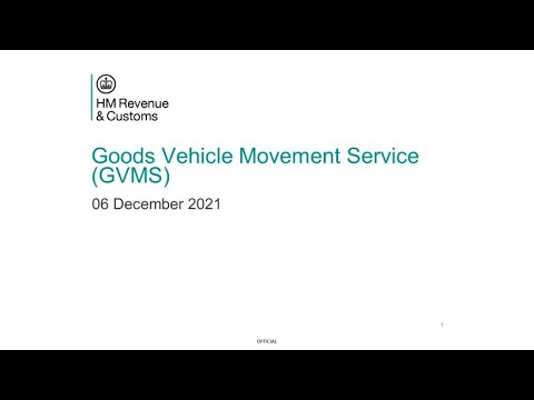 Goods Vehicle Movement Service (GVMS) Step by step webinar