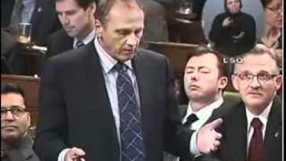 Rob Anders (Conservative MP) falls asleep in Parliament