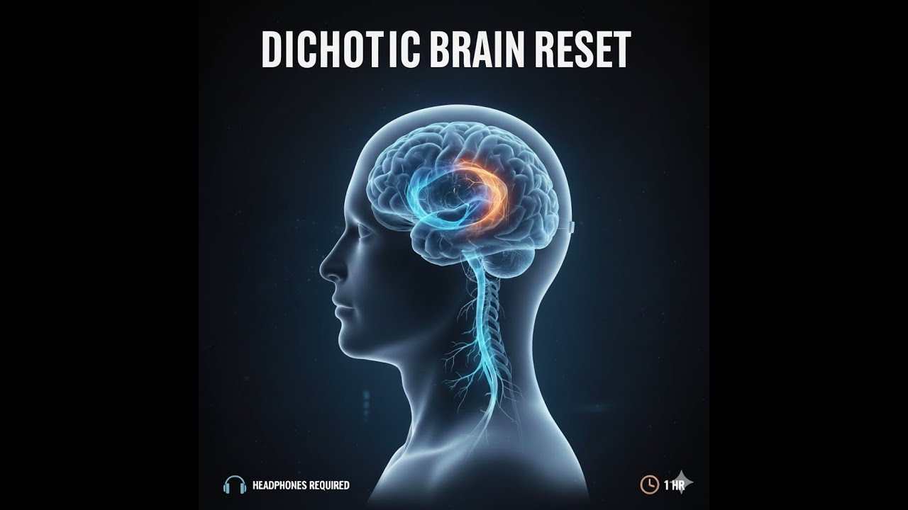 QUIET YOUR BRAIN While You Sleep: 1-Hr Somatic Reset + Vagus Nerve Sync (Dichotic Brown Noise)