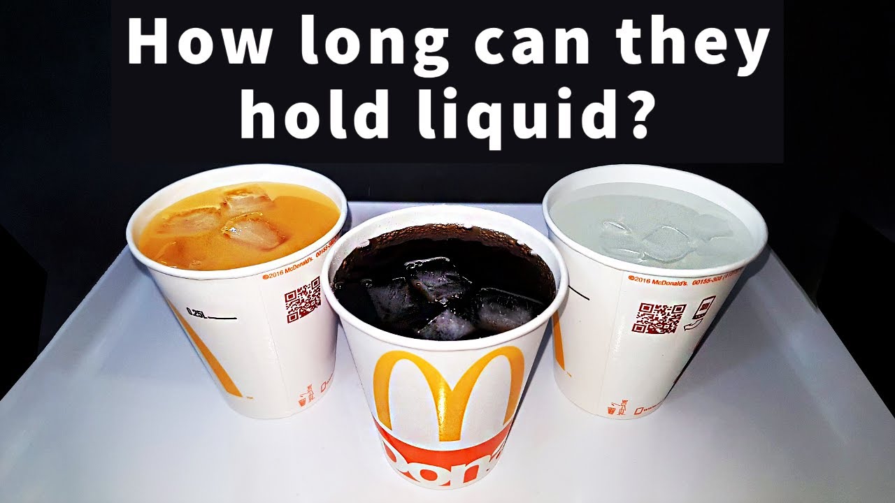 How Long Can A Mcdonald'S Paper Cup Hold Liquid? - 4K Time Lapse