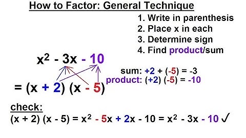 ALGEBRA & PRE-ALGEBRA REVIEW: Ch 1 (44 of 53) How to Factor: General Technique