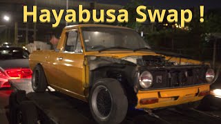 Motorcycle Swapped Datsun Major Progress!