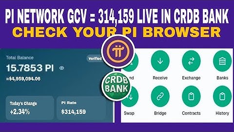 PI NETWORK NEW UPDATE: GCV = 314,159 LIVE In ‎CRDB BANK | Check‎ Your Pi Browser