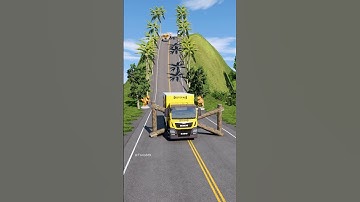 Dumper trucks vs log trap #beamngdrive #india #automobile #shortvideo #shorts #truck #dumper #usa