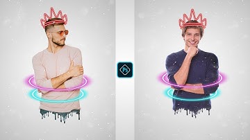 Ink splatter Dripping & Neon Glow Ring Concept || Photo Editing Photoshop Tutorial