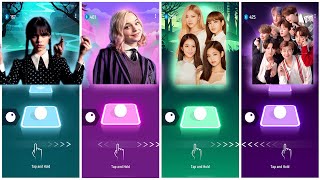 Wednesday Addams Vs Emma Myers Vs Blackpink Vs Bts | Tiles Hop Edm Rush!