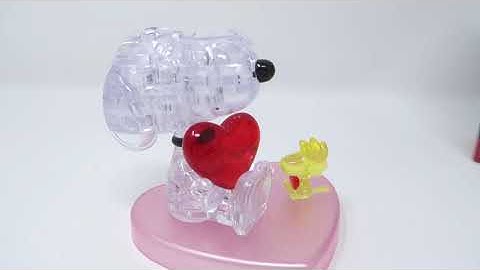 Super Fast! Snoopy Heart - Original 3D Crystal Puzzle from BePuzzled | CollectPeanuts.com