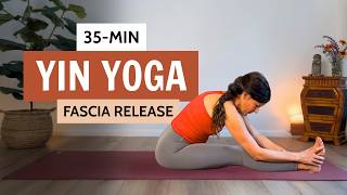 35 MIn Deep Fascia Stretch | Yin Yoga For Hips, Shoulders, Neck & Low Back