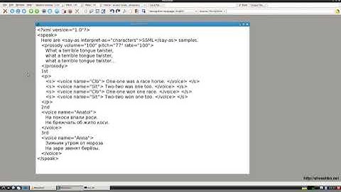 «Movotvir»: Testing of the Speech Synthesis Markup Language (SSML)