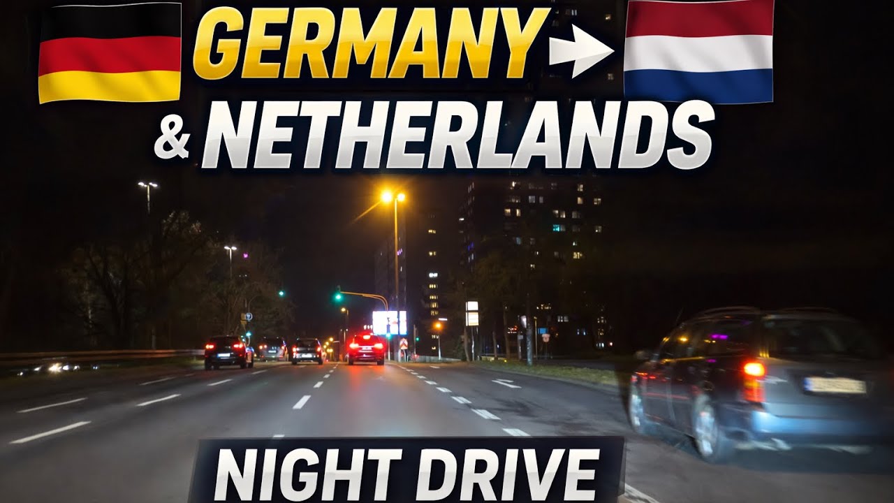 Night Drive Köln 🇩🇪 → Horst 🇳🇱 | Germany to Netherlands | Deutschland nach Niederlande