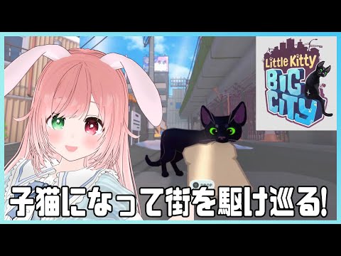 【Little Kitty, Big City】子猫になって街を自由に歩きまわる🐈️💓【VTuber/EN subtitles/オープンワールド🌟】