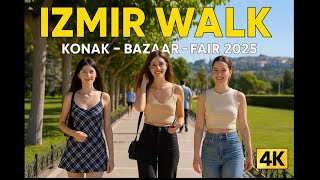 Izmir Walk | Exploring Konak, Bazaar Streets and Izmir Fair 2025 in 4K