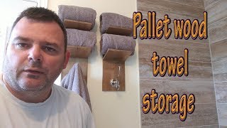 Pallet wood towel shelves Jack of all trade master of none...in this video I build and install a towel shelve made from pallet wood, this is part of my to do list for