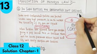 Application of Henry's Law| Solution Chapter-2 Class12th chemistry cbse Ncert #neet #iitjee screenshot 4