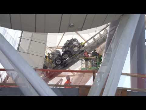 TRON Lightcycle Run Vehicle Push-Pull Testing at Magic Kingdom