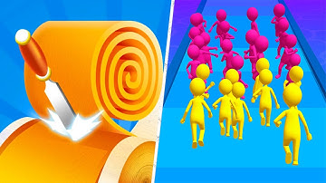 Satisfying Mobile Games 2023 - Spiral Roll, Join Clash 3D, Count Masters, Blend It 3D, Layer Roll...