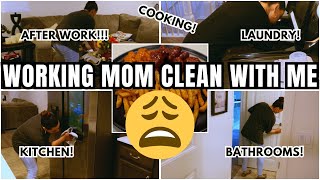 WORKING MOM CLEAN WITH ME | AFTER WORK CLEANING MOTIVATION