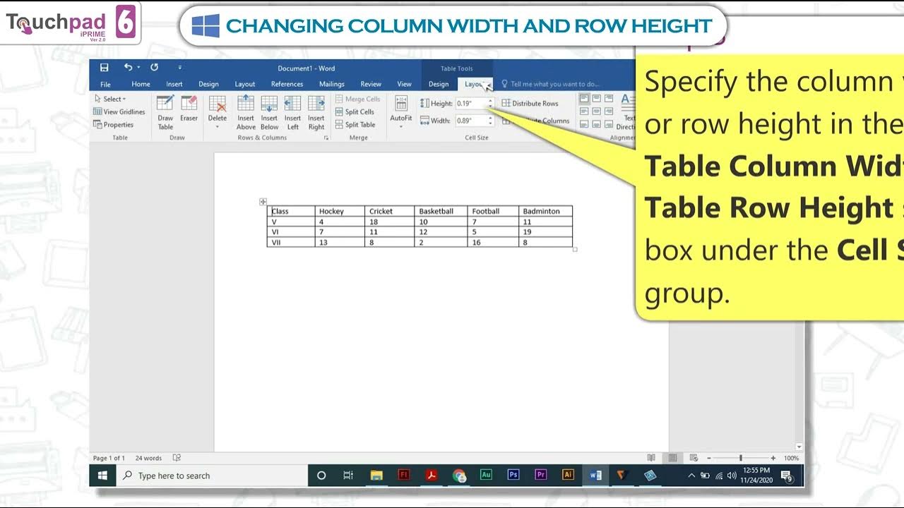 𝐂𝐡𝐚𝐧𝐠𝐢𝐧𝐠 𝐂𝐨𝐥𝐮𝐦𝐧 𝐖𝐢𝐝𝐭𝐡 𝐚𝐧𝐝 𝐑𝐨𝐰 𝐇𝐞𝐢𝐠𝐡𝐭 |𝐂𝐡 𝟎𝟑|𝐢𝐏𝐫𝐢𝐦𝐞 𝐕𝐞𝐫𝟐.𝟏|𝐂𝐥𝐚𝐬𝐬 𝟎𝟔 ...