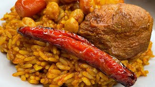 المطبخ التونسي : روز أحمر مفور بالدجاج  فارك كعبة كعبة