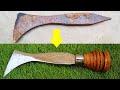 Antique Leather Cutting Knife Restoration - Rusted Cobbler Tool Restoring