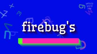 How to say "firebug's"! (High Quality Voices)