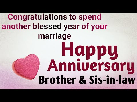 Wedding Anniversary Wishes For Brother And Sister-in-law | Anniversary Wish For Brother